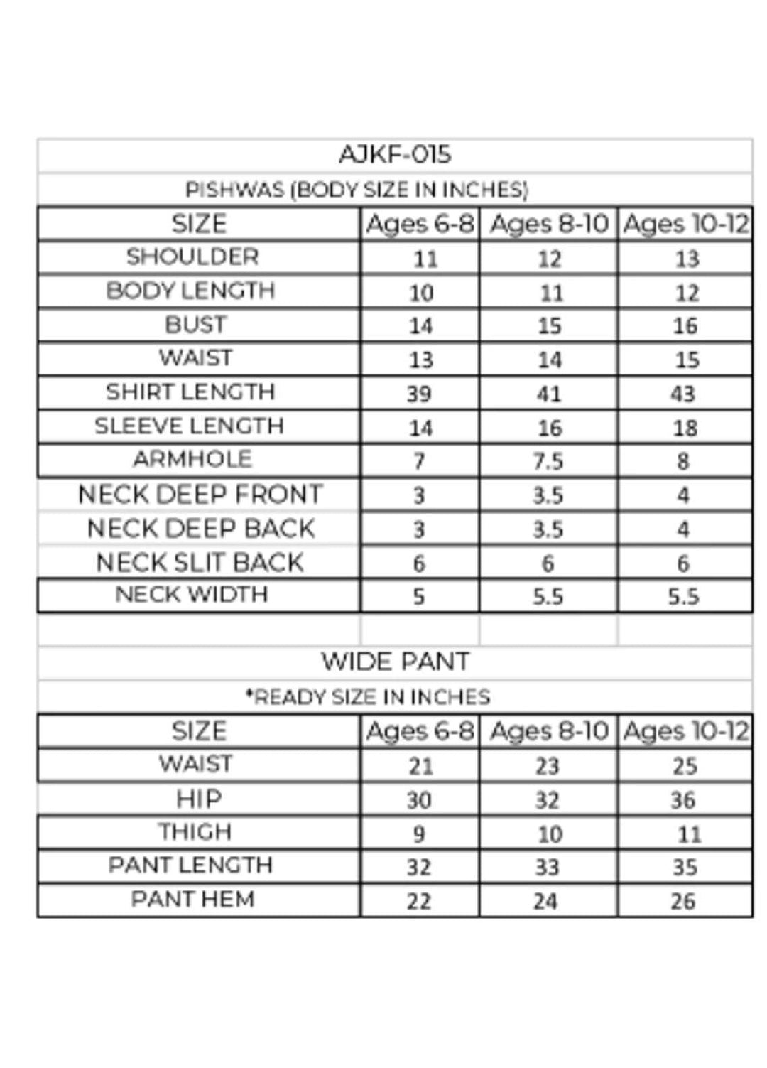 Asim Jofa Organza Fancy 3 Piece Suit for Girls -  AJ22KF AJKF-15