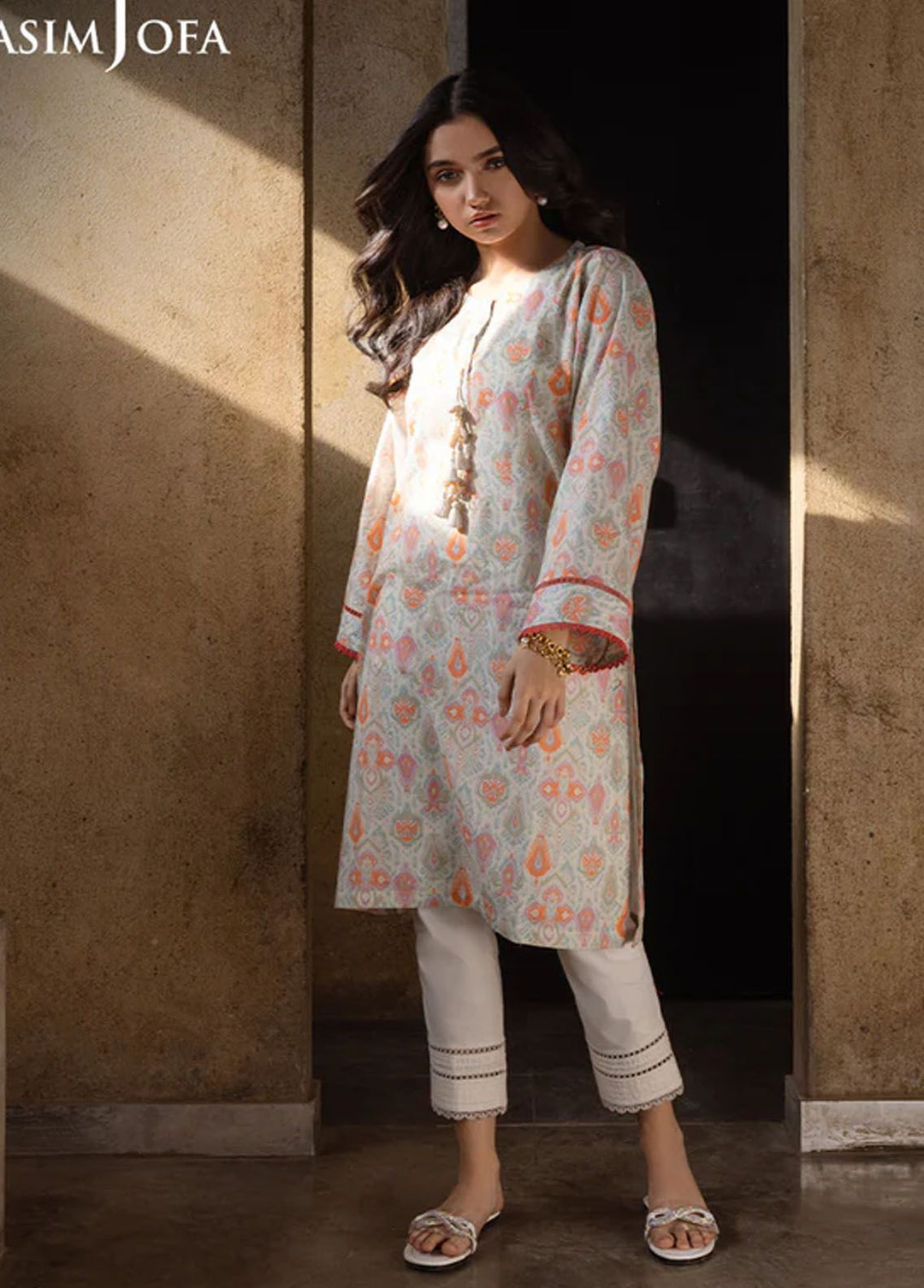 Asim Jofa Pret Casual Cambric Kurti AJ24E AJPB-02