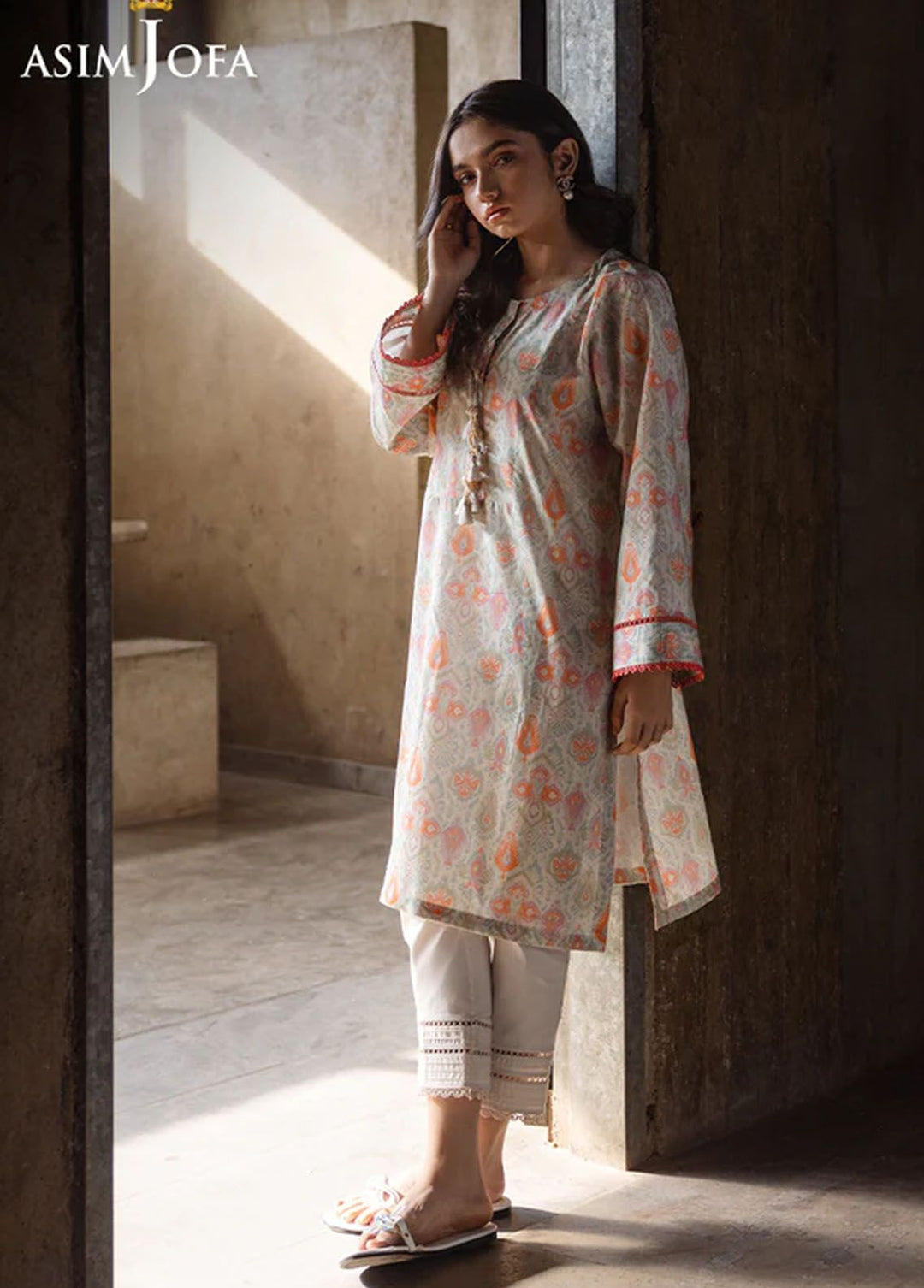 Asim Jofa Pret Casual Cambric Kurti AJ24E AJPB-02