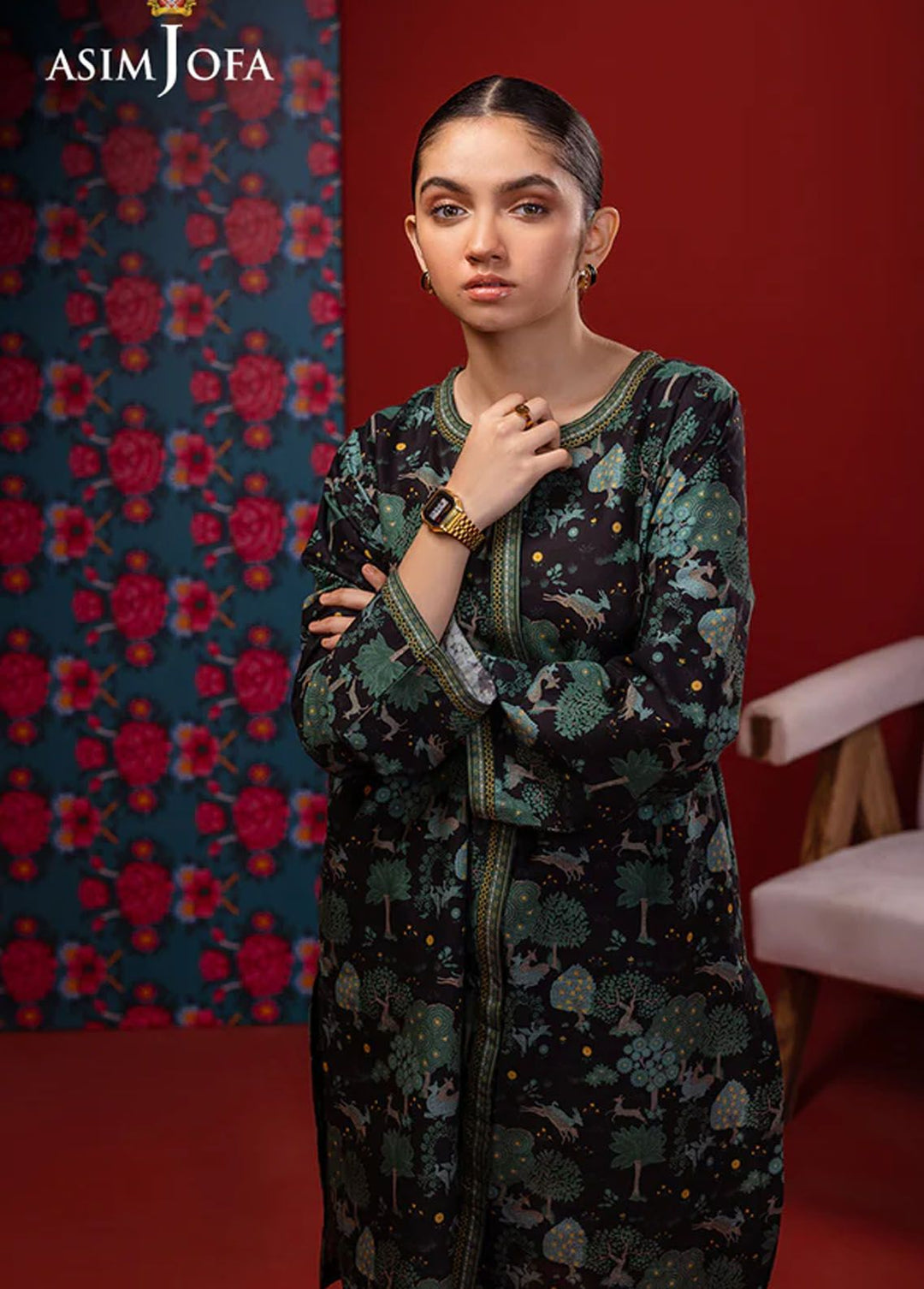 Asim Jofa Pret Casual Cambric Kurti AJ24E AJPB-06