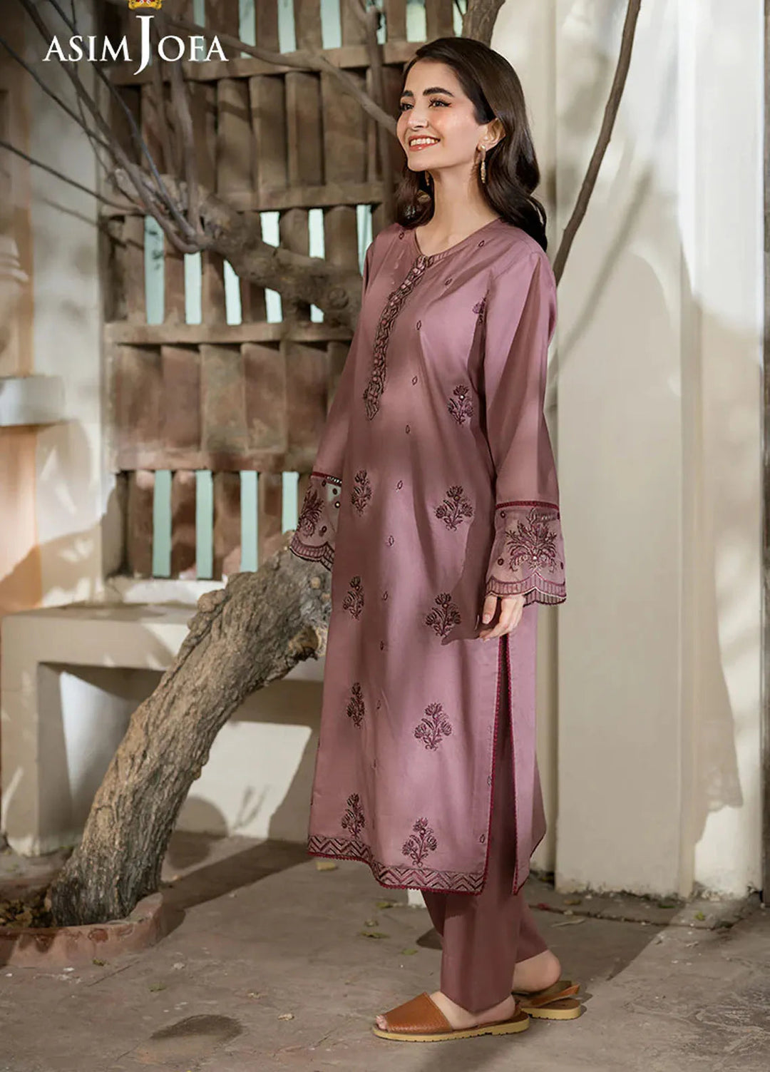 Asim Jofa Pret Embroidered Cambric 2 Piece Suit AJPB-100