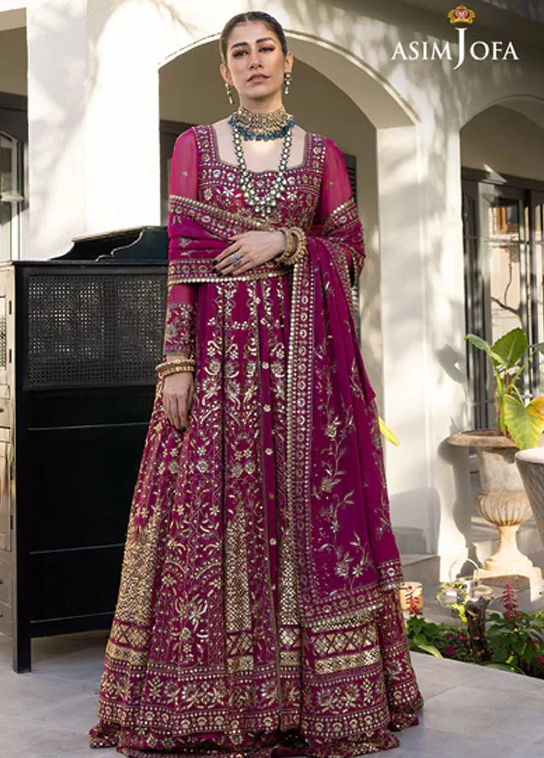 Asim Jofa Pret Embroidered Chiffon 3 Piece Suit AJJH-05