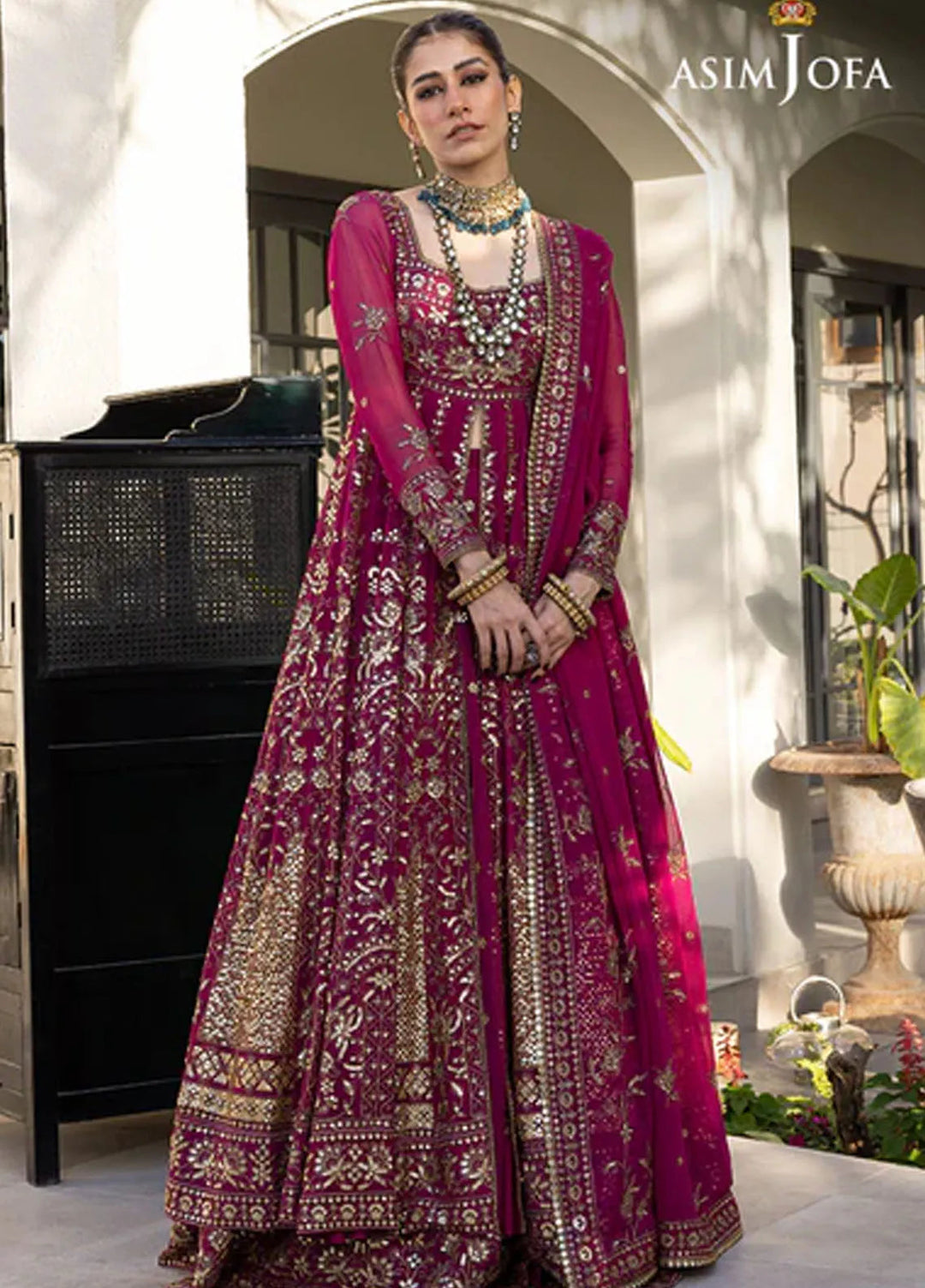 Asim Jofa Pret Embroidered Chiffon 3 Piece Suit AJJH-05