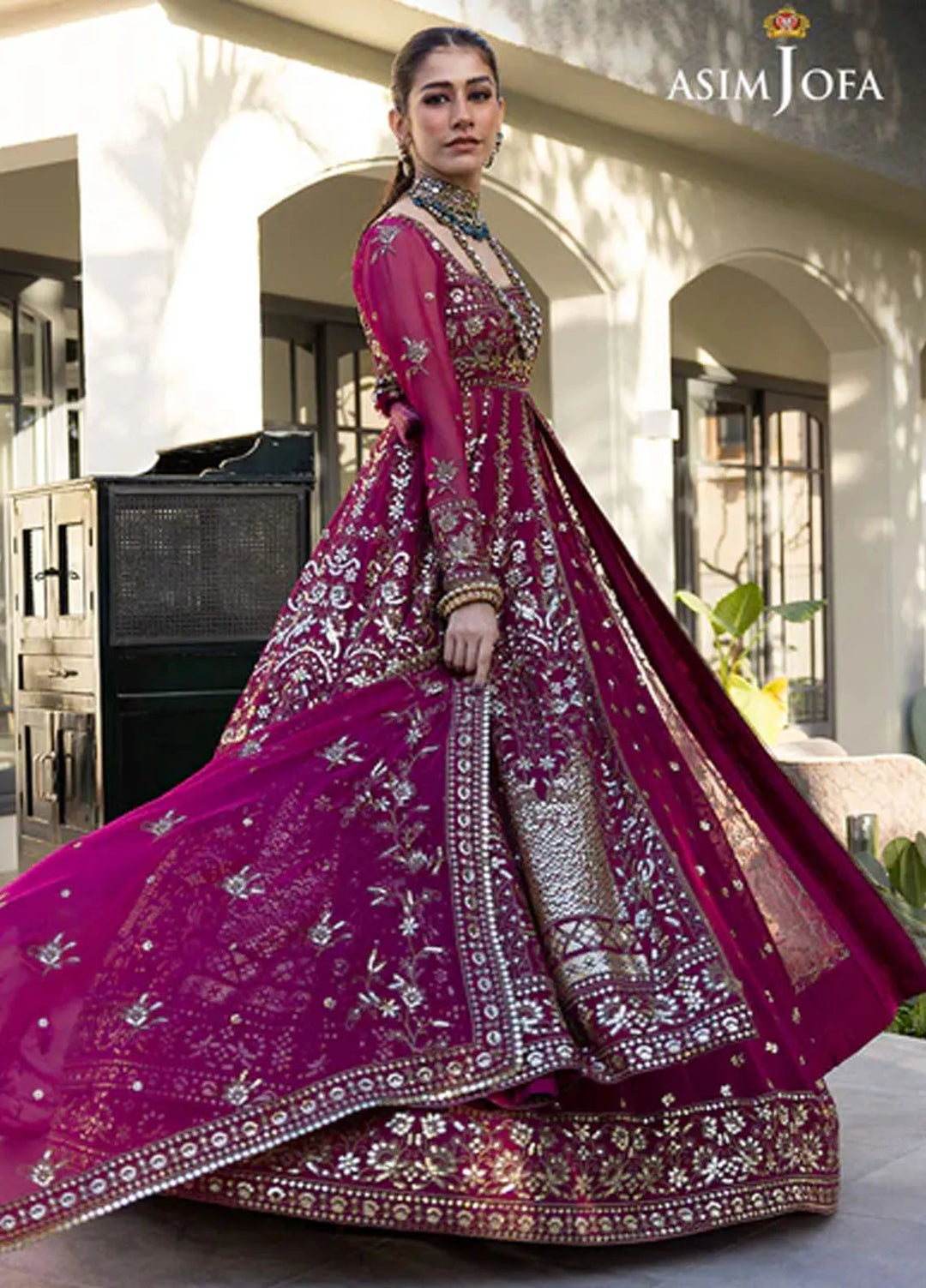 Asim Jofa Pret Embroidered Chiffon 3 Piece Suit AJJH-05