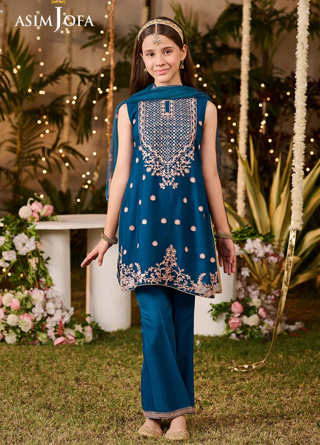 Asim Jofa Pret Embroidered Chiffon 3 Piece Suit AJLK-02