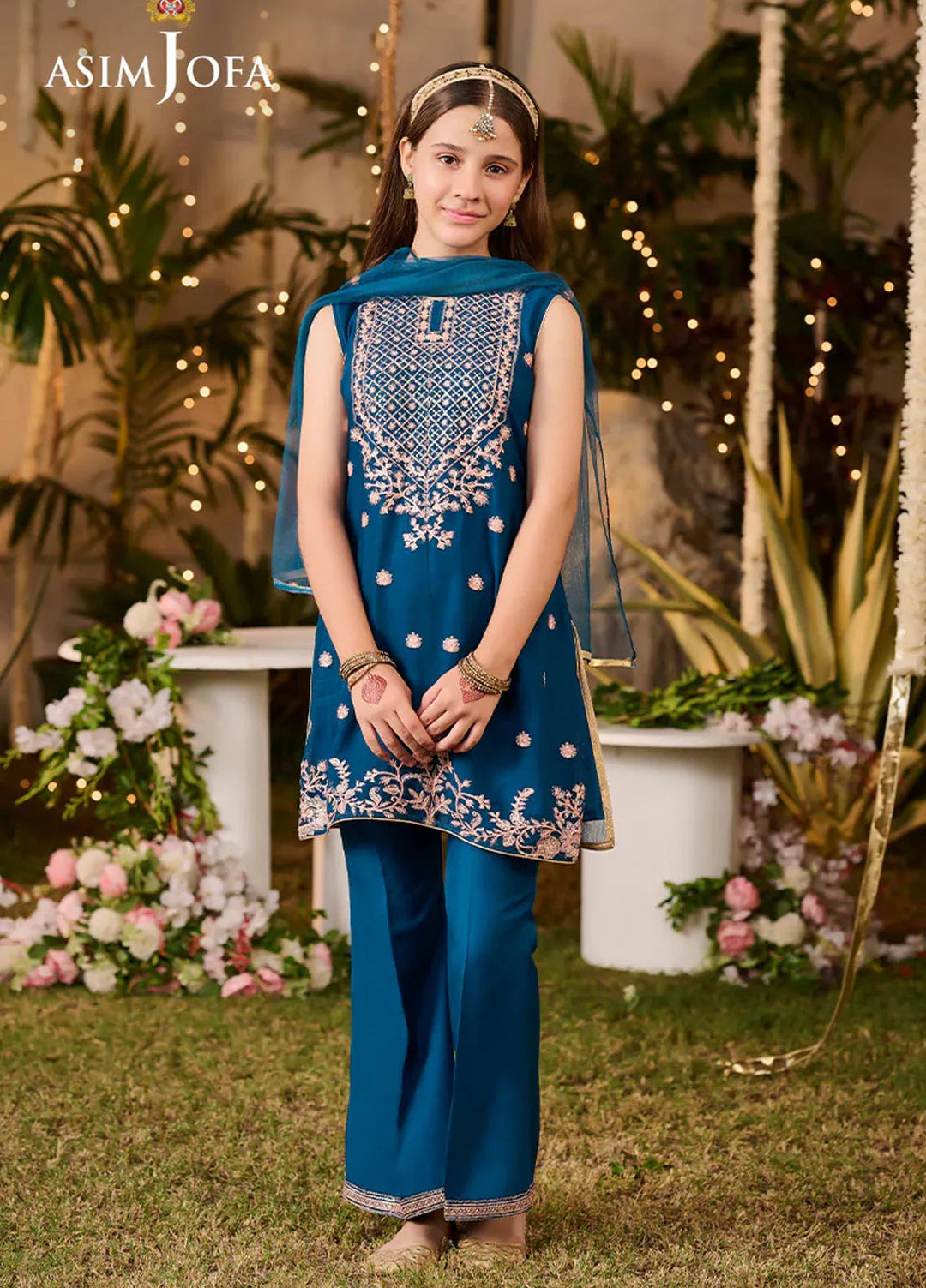 Asim Jofa Pret Embroidered Chiffon 3 Piece Suit AJLK-02