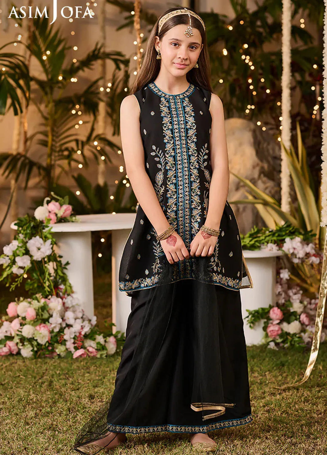 Asim Jofa Pret Embroidered Chiffon 3 Piece Suit AJLK-05