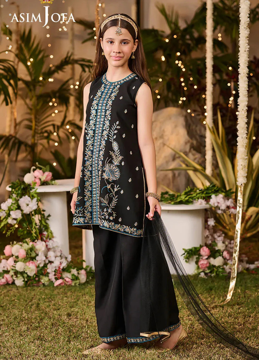 Asim Jofa Pret Embroidered Chiffon 3 Piece Suit AJLK-05