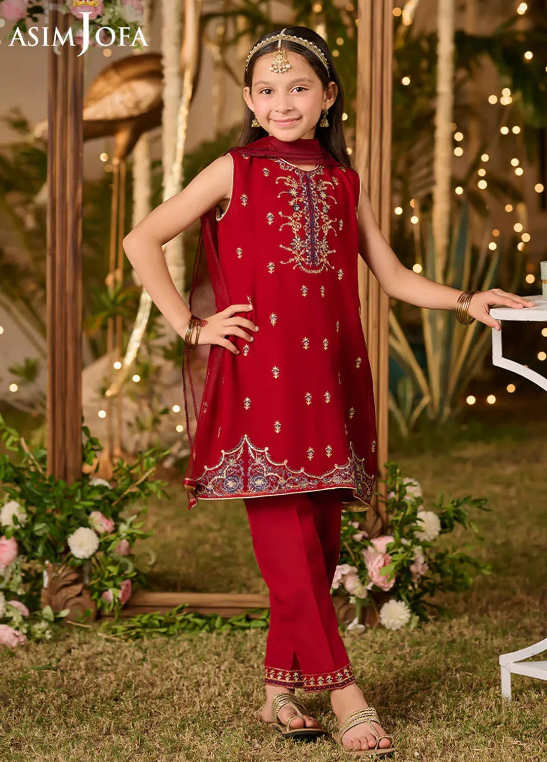Asim Jofa Pret Embroidered Chiffon 3 Piece Suit AJLK-07