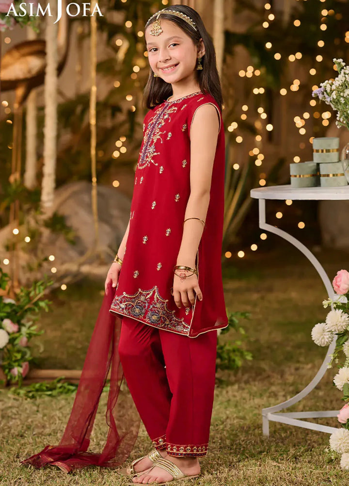 Asim Jofa Pret Embroidered Chiffon 3 Piece Suit AJLK-07