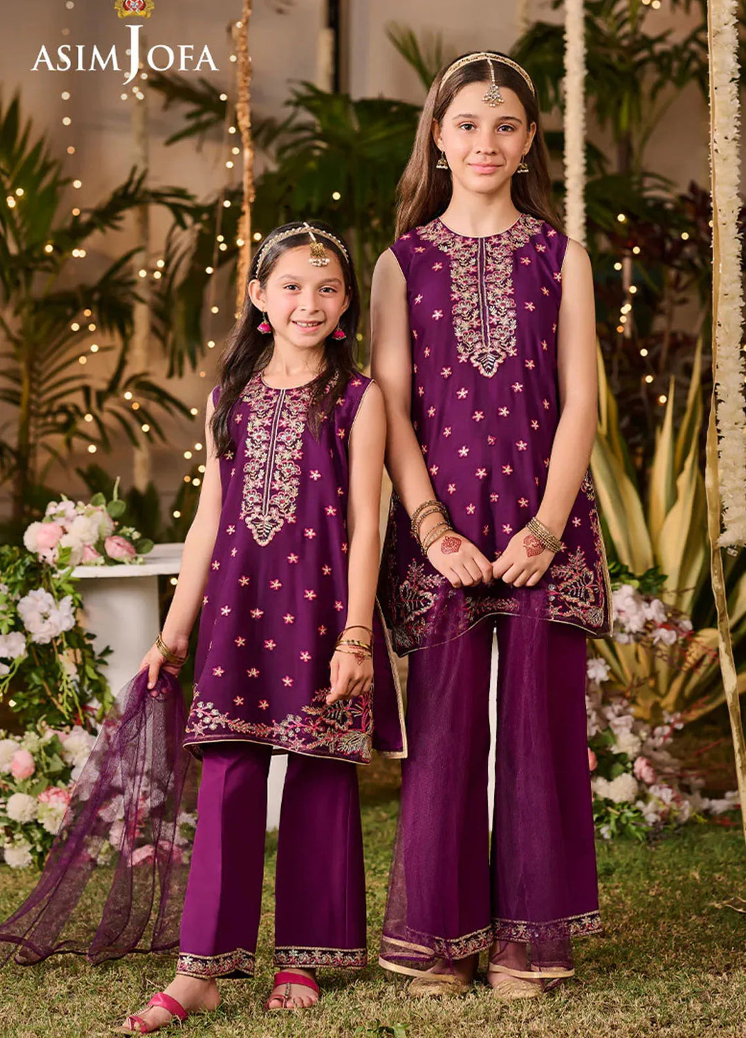Asim Jofa Pret Embroidered Chiffon 3 Piece Suit AJLK-08