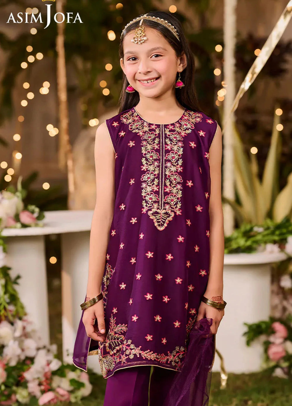 Asim Jofa Pret Embroidered Chiffon 3 Piece Suit AJLK-08