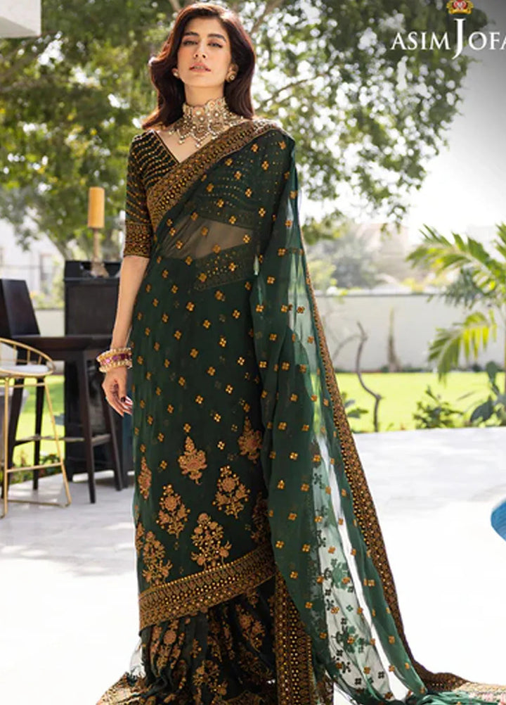 Asim Jofa Pret Embroidered Chiffon Saree AJJH-06