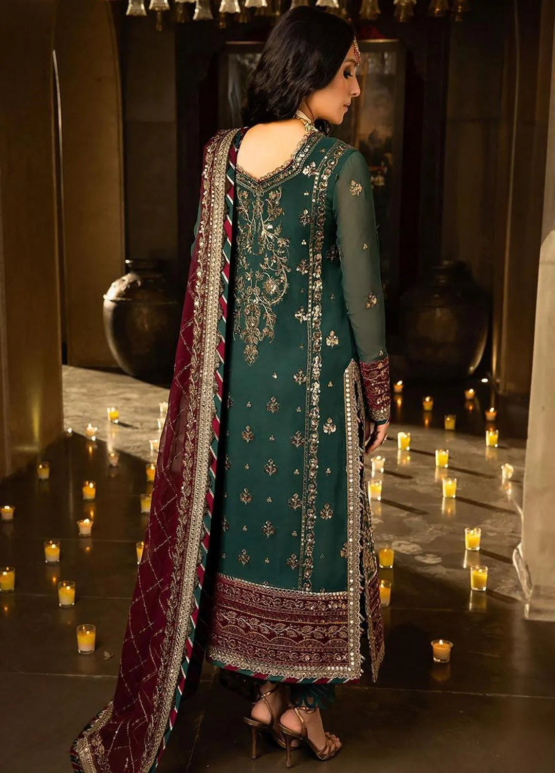 Asim Jofa Pret Embroidered Chiffon Suit 3 Piece AJ23VF AJVF-09