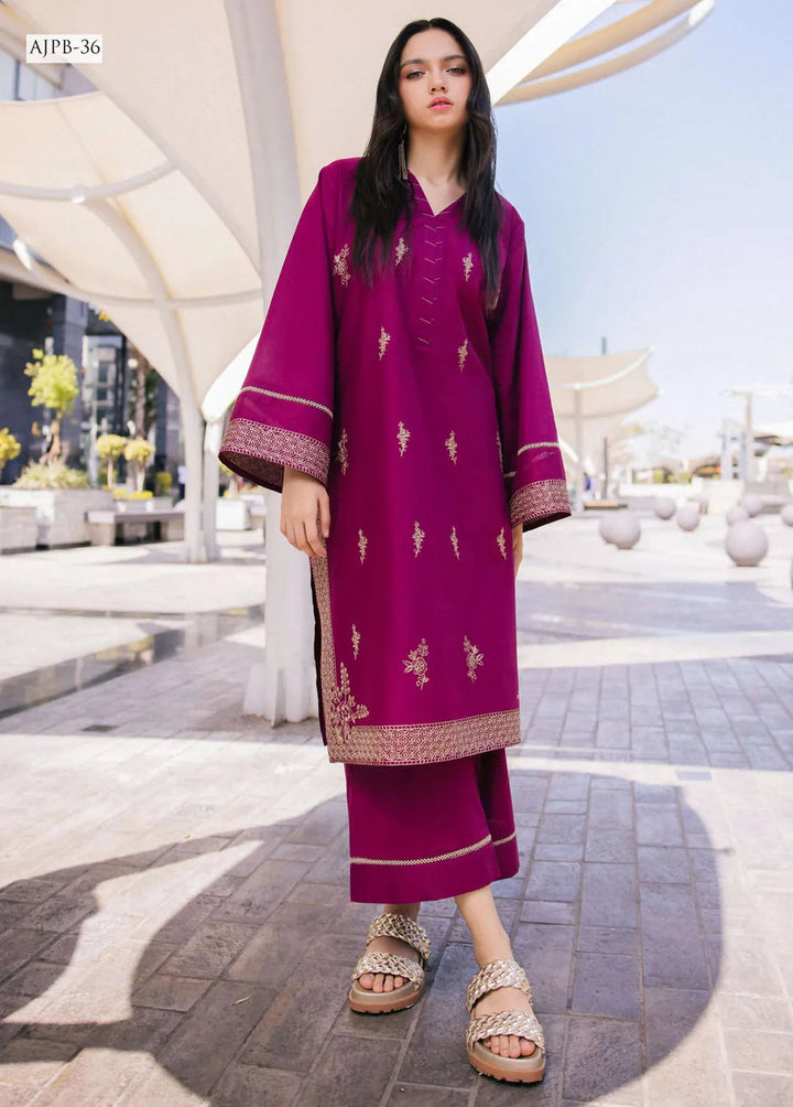 Asim Jofa Pret Embroidered Lawn 2 Piece Suit AJ24-E2 AJPB-36