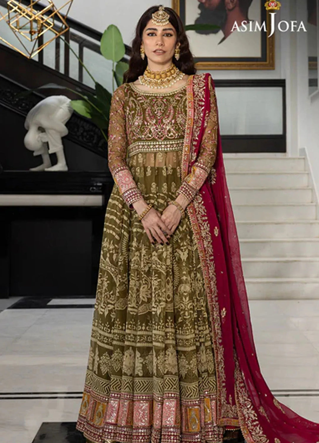 Asim Jofa Pret Embroidered Organza 3 Piece Suit AJJH-03