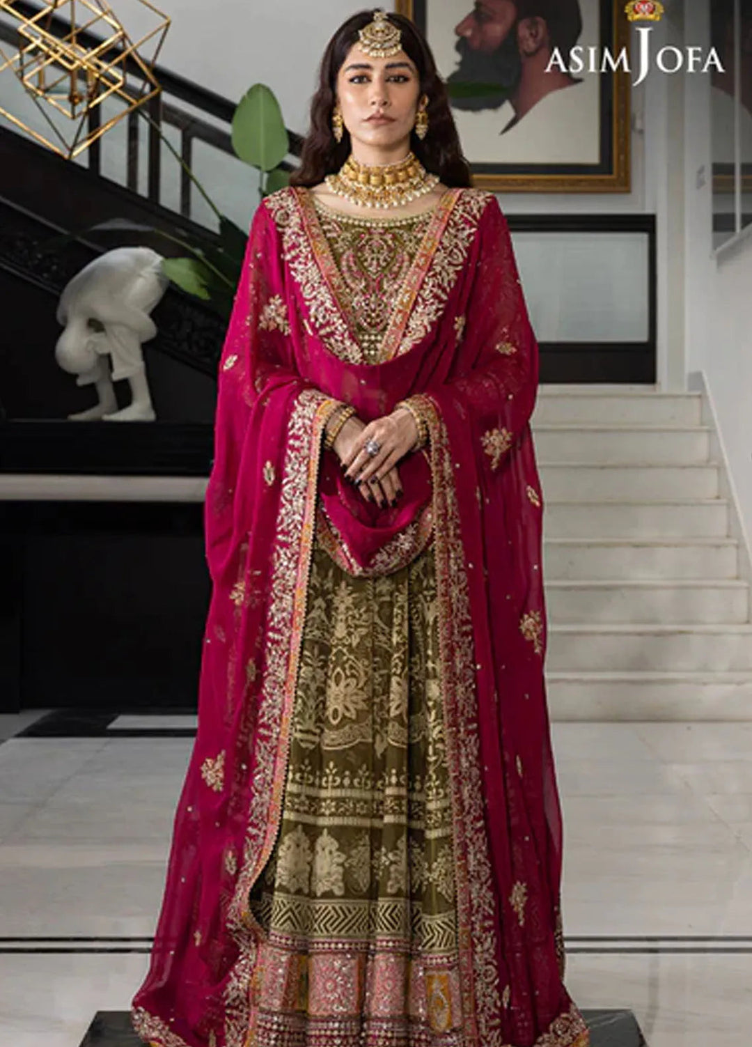 Asim Jofa Pret Embroidered Organza 3 Piece Suit AJJH-03