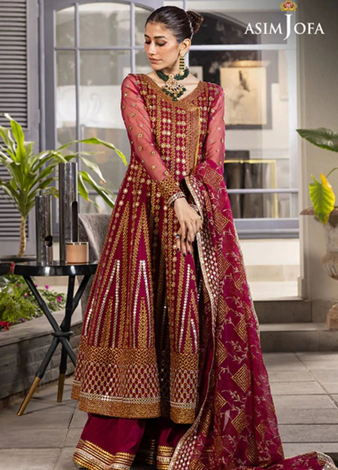 Asim Jofa Pret Embroidered Organza 3 Piece Suit AJJH-08