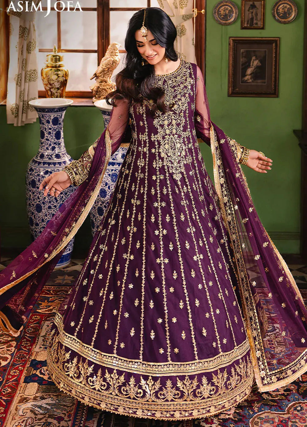 Afsanay Pret by Asim Jofa Embroidered Poly Net 3 Piece Suit AJLP-03