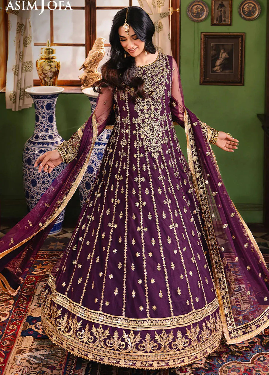 Afsanay Pret by Asim Jofa Embroidered Poly Net 3 Piece Suit AJLP-03