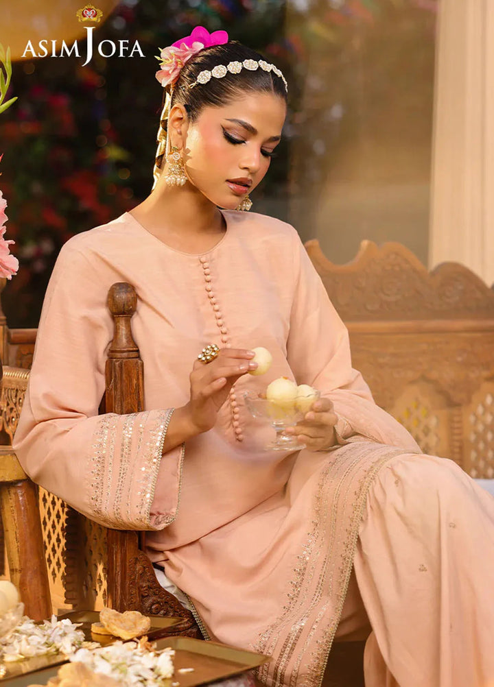 Asim Jofa Pret Embroidered Raw Silk 3 Piece Suit AJPB-165