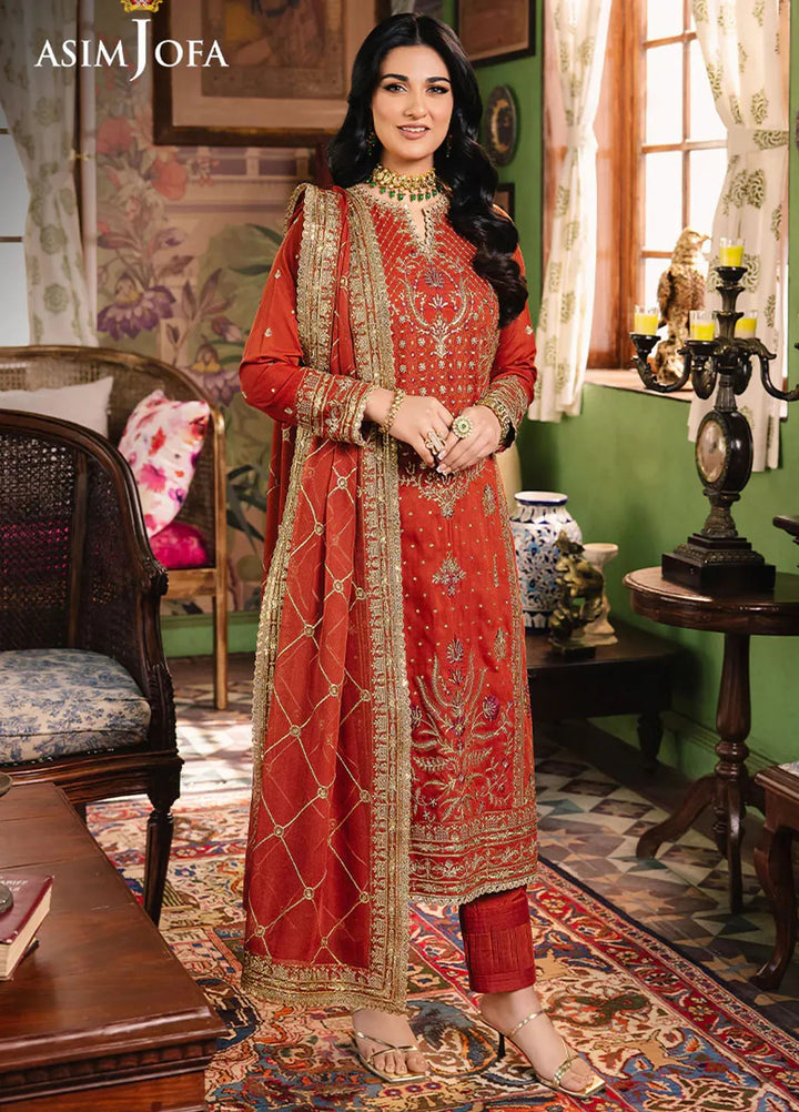 Afsanay Pret by Asim Jofa Embroidered Twisted Lawn 3 Piece Suit AJLP-04