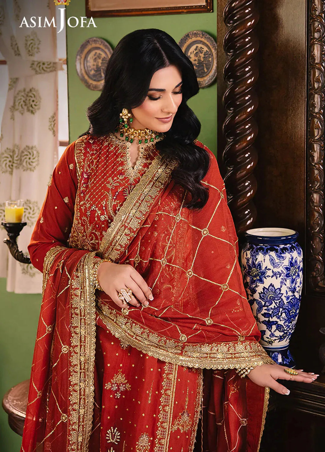 Afsanay Pret by Asim Jofa Embroidered Twisted Lawn 3 Piece Suit AJLP-04