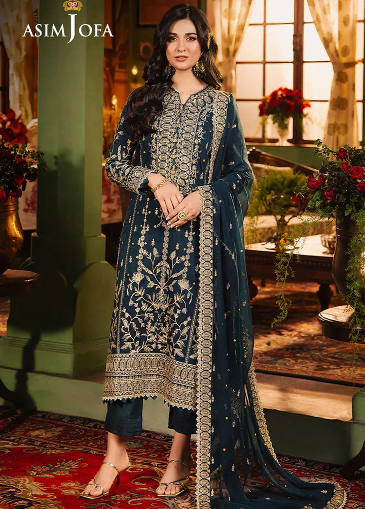 Afsanay Pret by Asim Jofa Embroidered Twisted Lawn 3 Piece Suit AJLP-07
