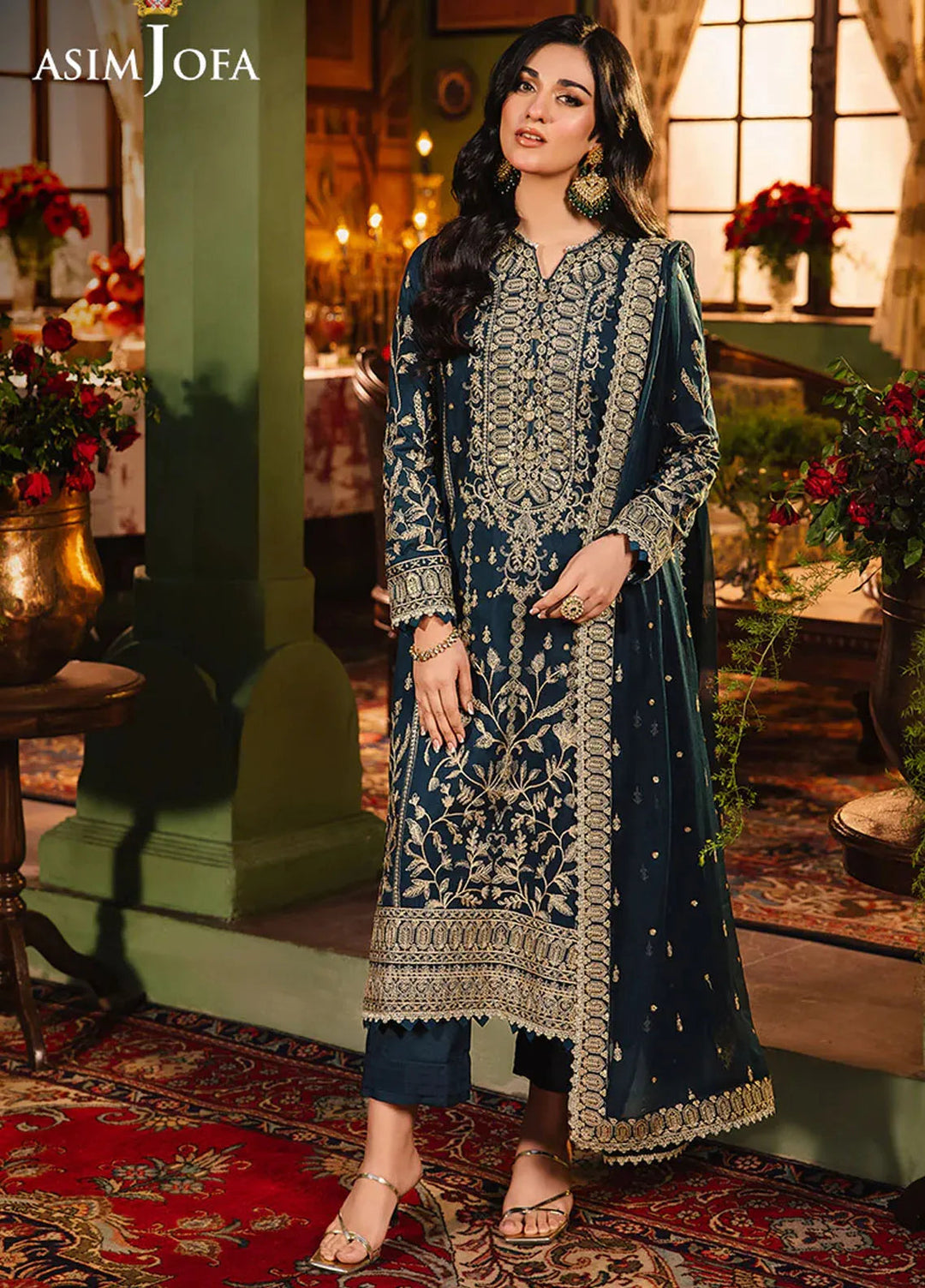 Afsanay Pret by Asim Jofa Embroidered Twisted Lawn 3 Piece Suit AJLP-07