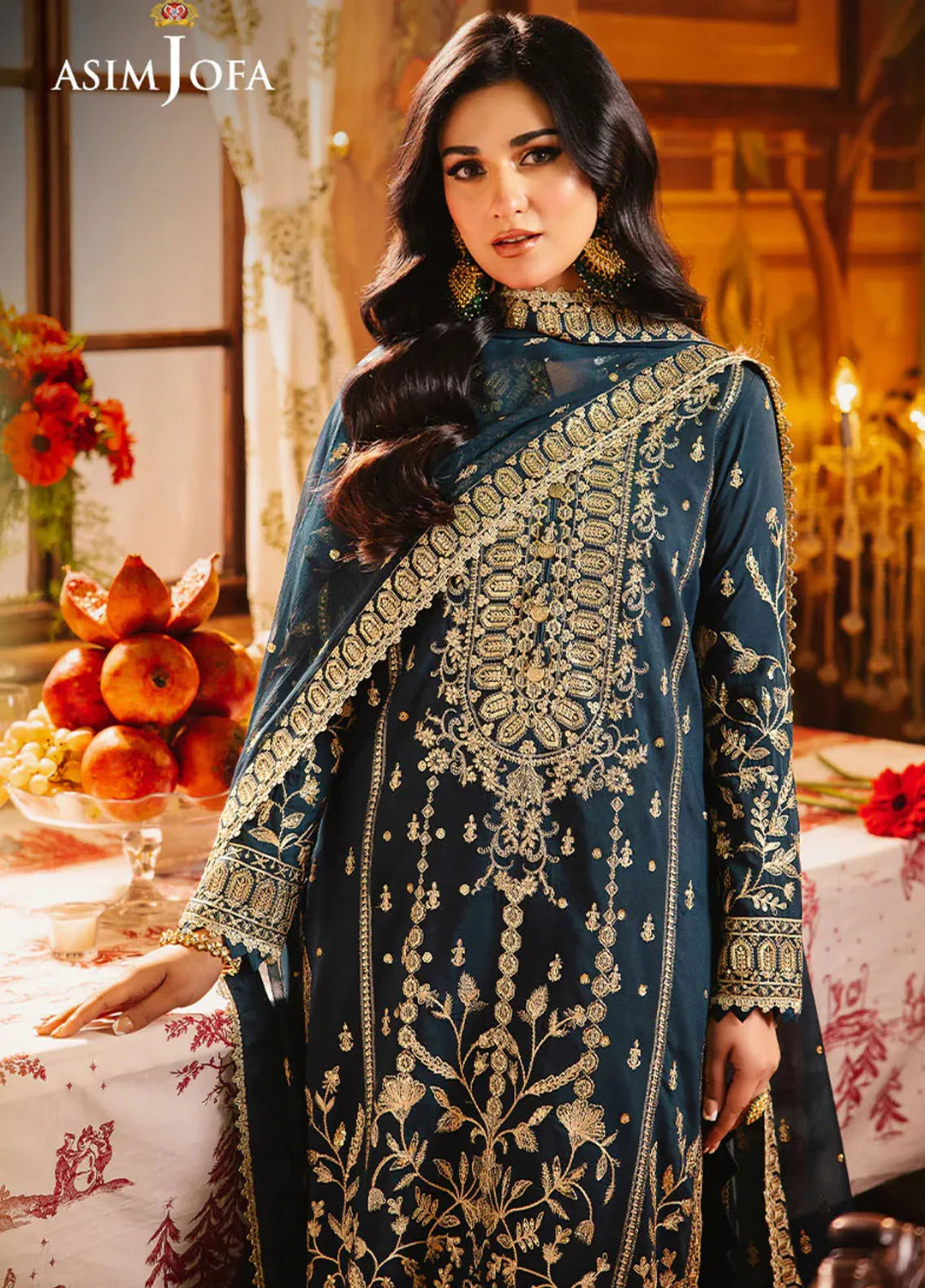 Afsanay Pret by Asim Jofa Embroidered Twisted Lawn 3 Piece Suit AJLP-07