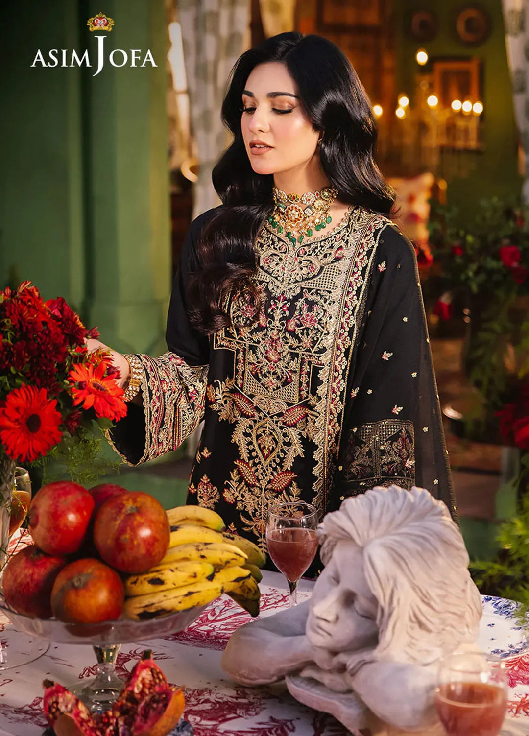 Afsanay Pret by Asim Jofa Embroidered Twisted Lawn 3 Piece Suit AJLP-09