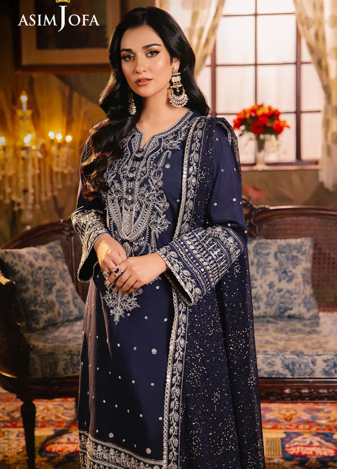 Afsanay Pret by Asim Jofa Embroidered Twisted Lawn 3 Piece Suit AJLP-10