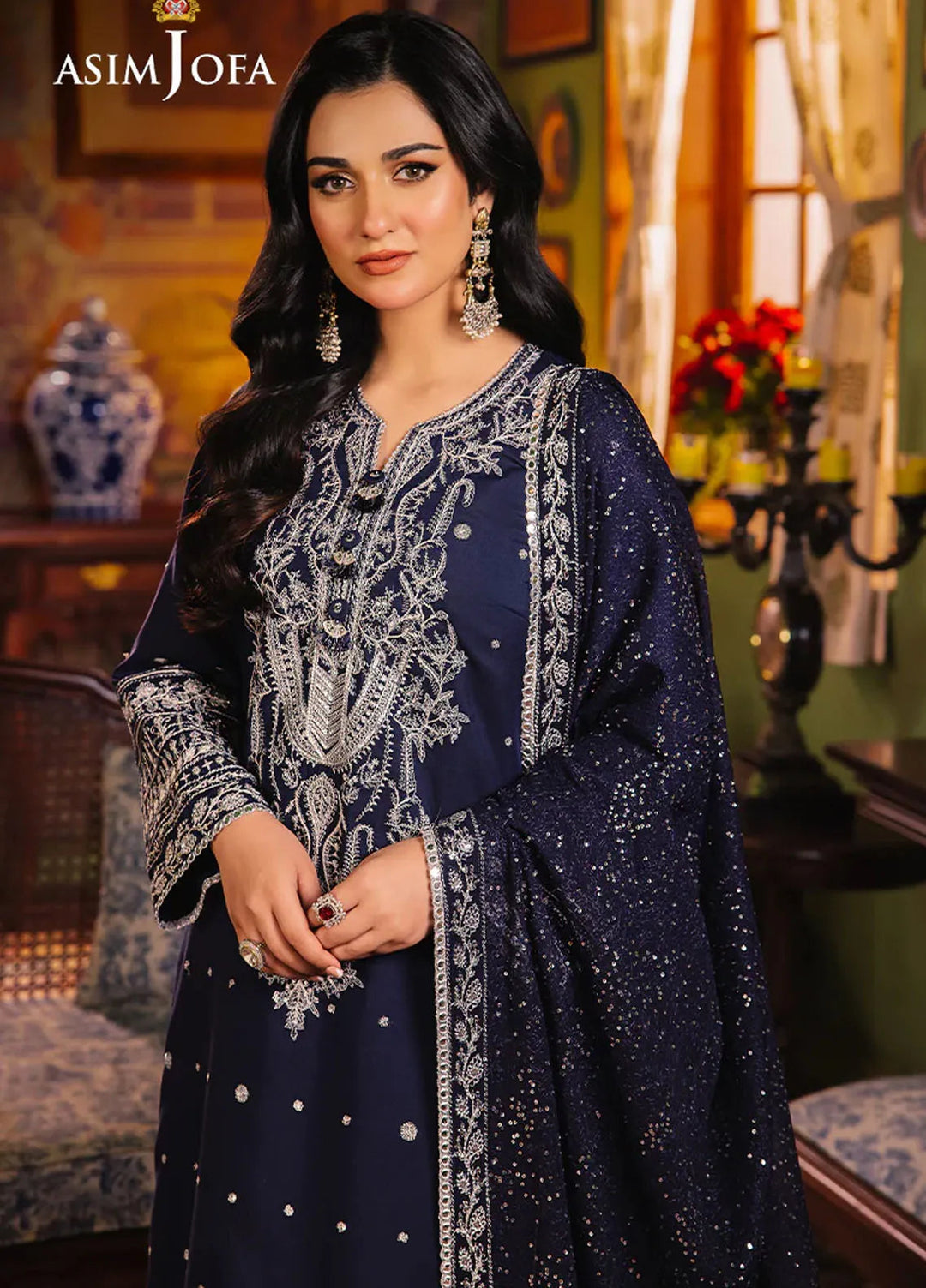 Afsanay Pret by Asim Jofa Embroidered Twisted Lawn 3 Piece Suit AJLP-10