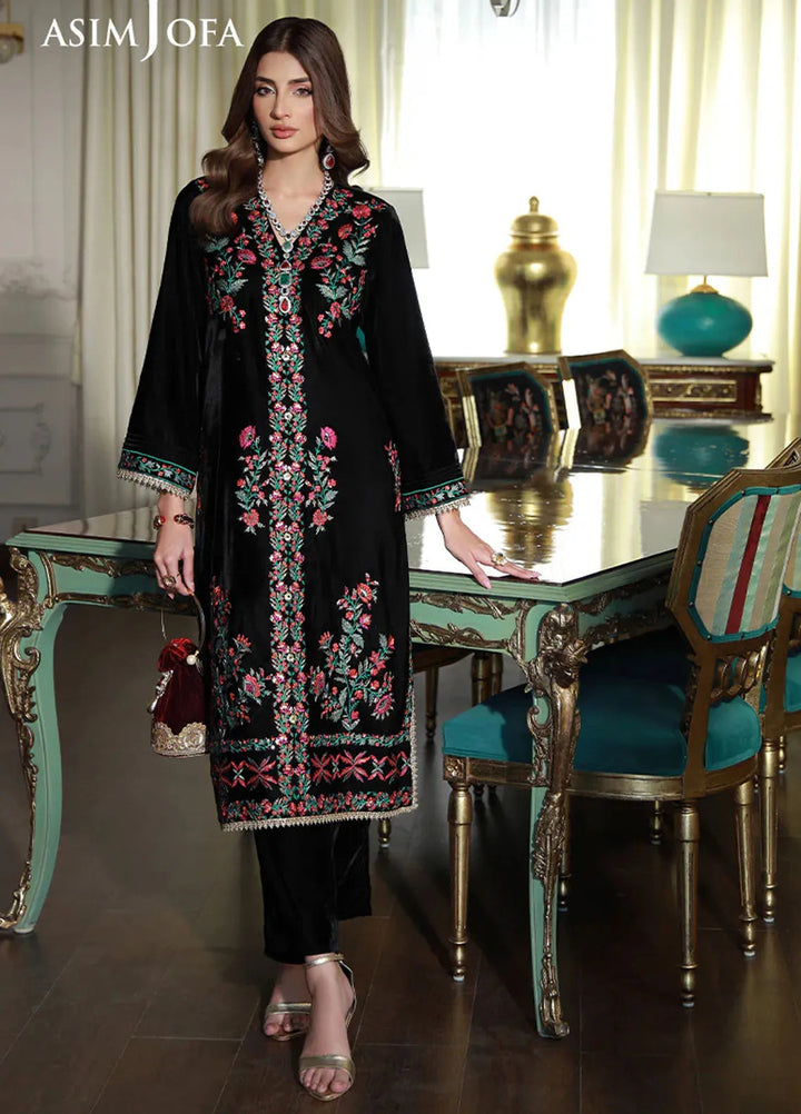 Asim Jofa Pret Embroidered Velvet 2 Piece Suit AJVG-01