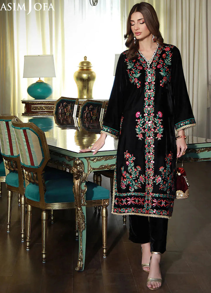 Asim Jofa Pret Embroidered Velvet 2 Piece Suit AJVG-01