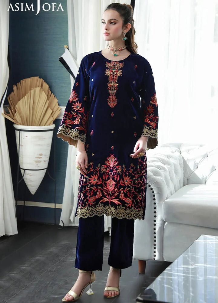Asim Jofa Pret Embroidered Velvet 2 Piece Suit AJVG-03
