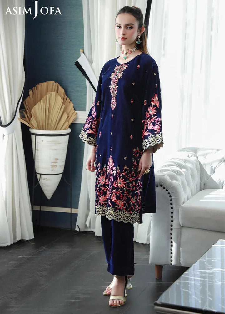 Asim Jofa Pret Embroidered Velvet 2 Piece Suit AJVG-03