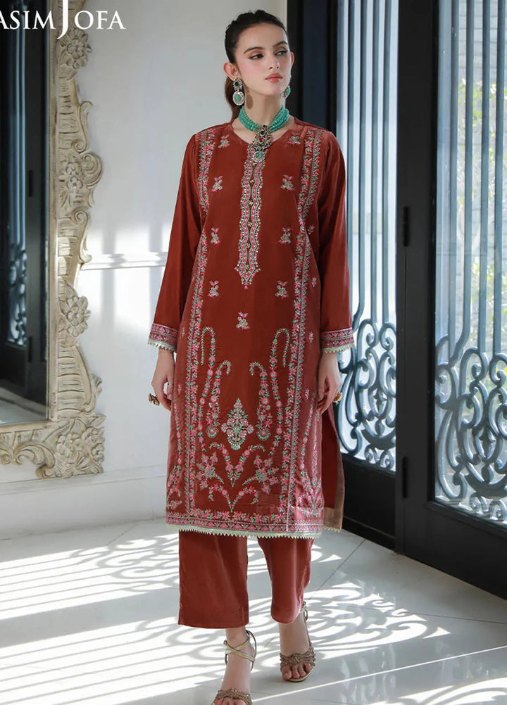 Asim Jofa Pret Embroidered Velvet 2 Piece Suit AJVG-04