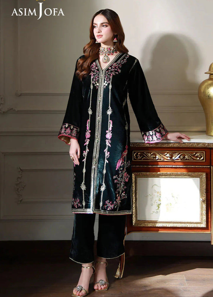 Asim Jofa Pret Embroidered Velvet 2 Piece Suit AJVG-05