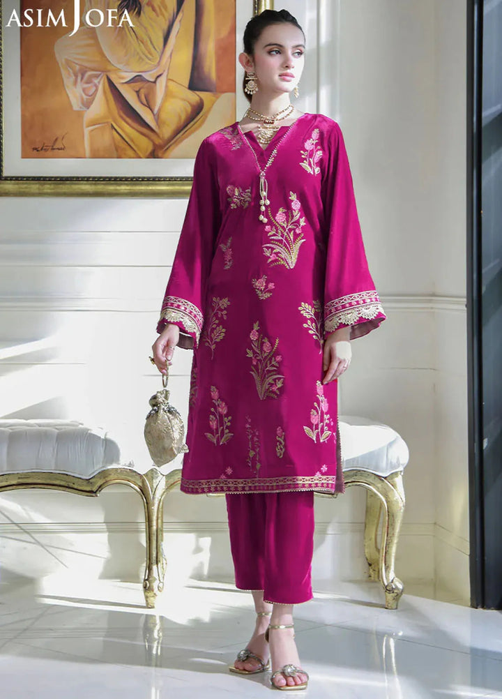Asim Jofa Pret Embroidered Velvet 2 Piece Suit AJVG-06