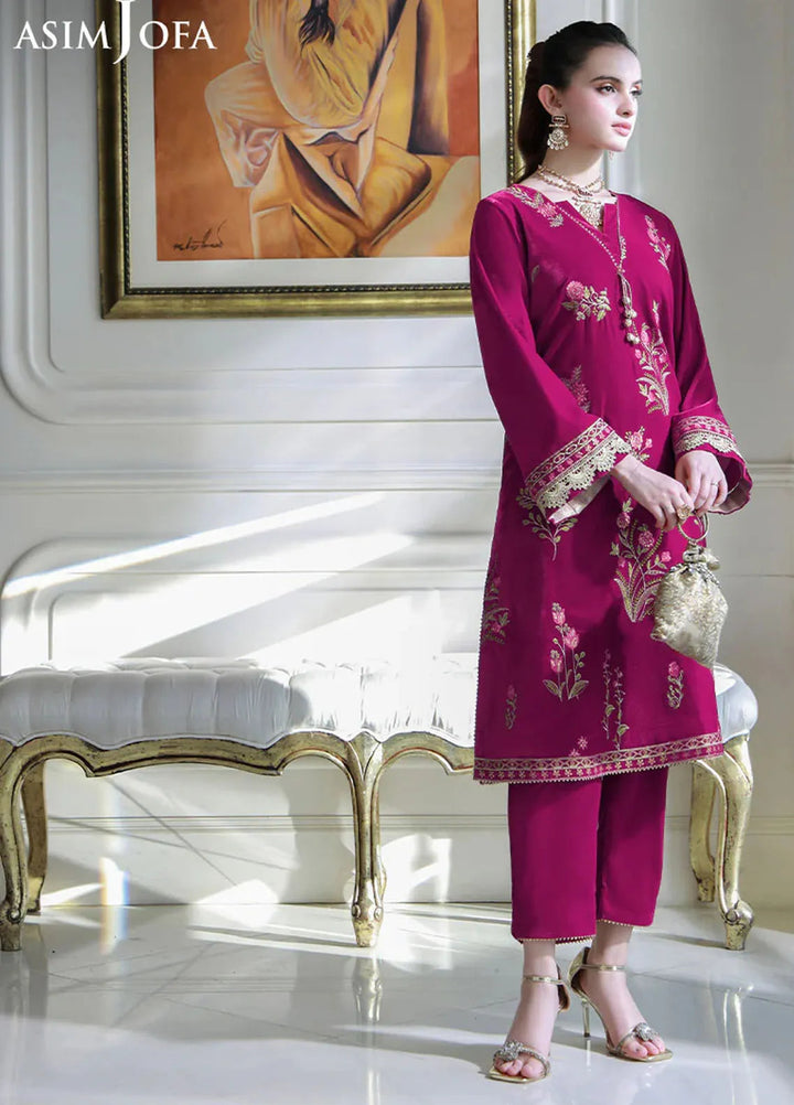 Asim Jofa Pret Embroidered Velvet 2 Piece Suit AJVG-06