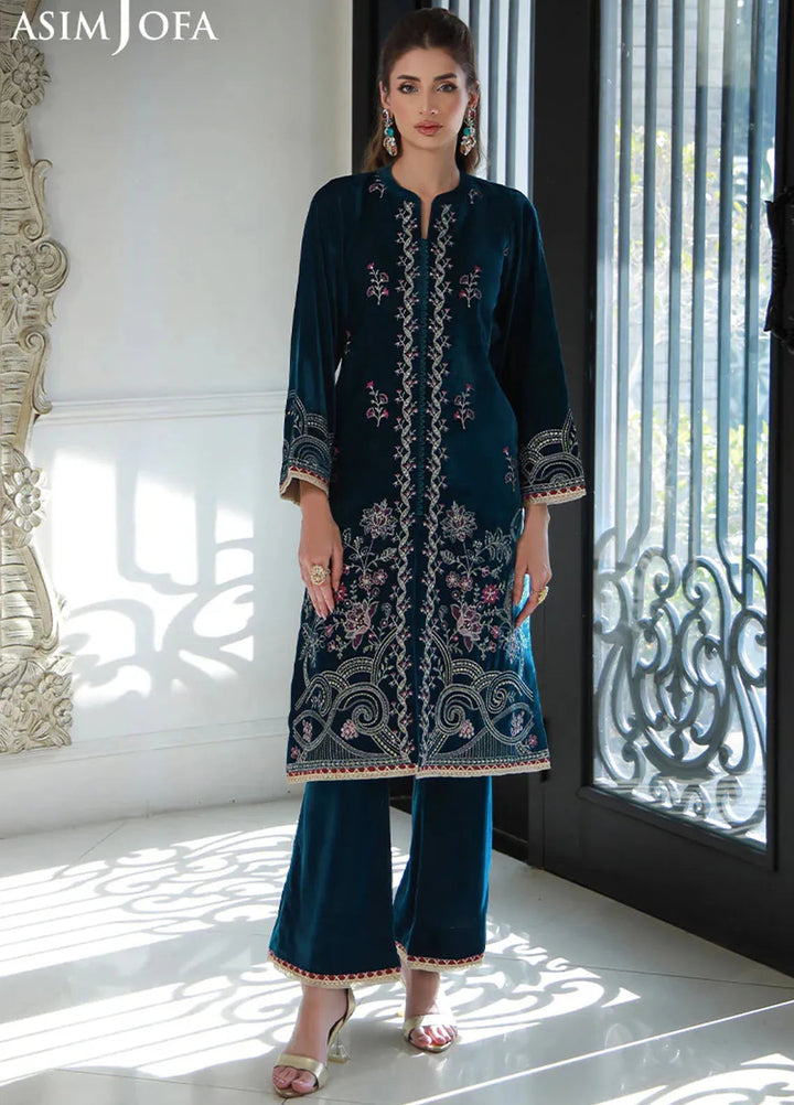 Asim Jofa Pret Embroidered Velvet 2 Piece Suit AJVG-09