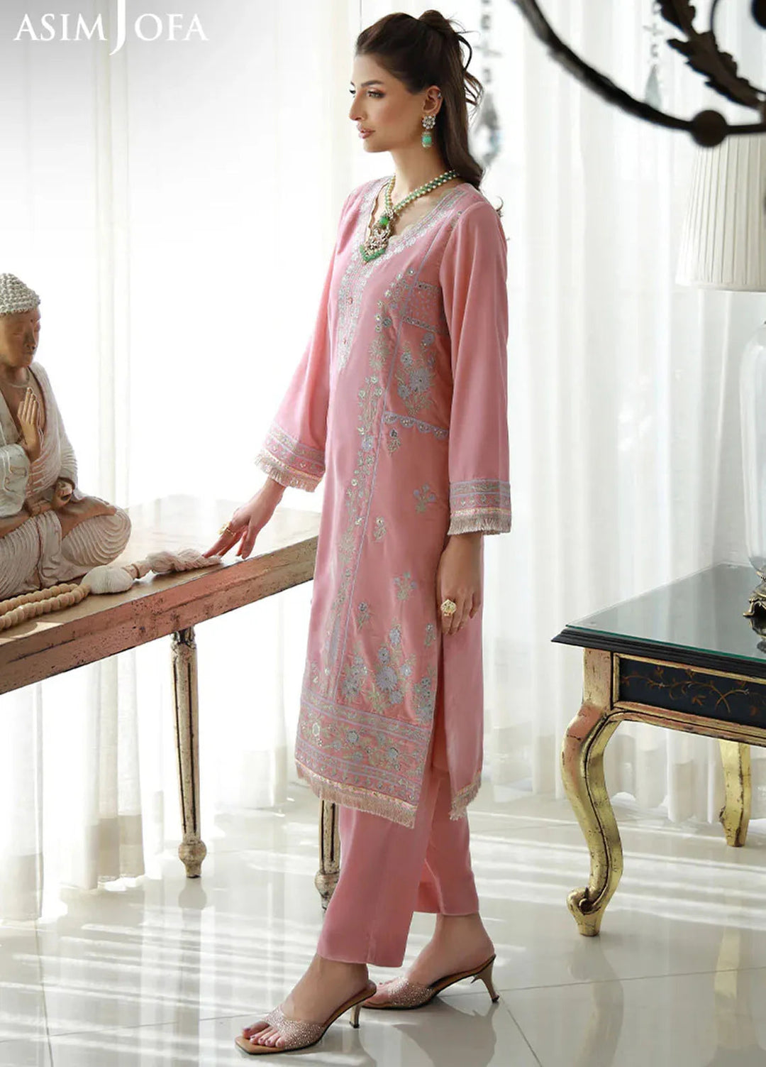 Asim Jofa Pret Embroidered Velvet 2 Piece Suit AJVG-12