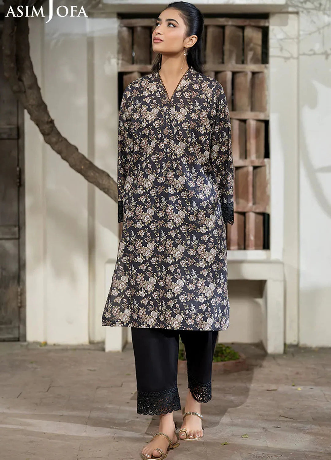 Asim Jofa Pret Printed Cambric Kurti AJPB-55