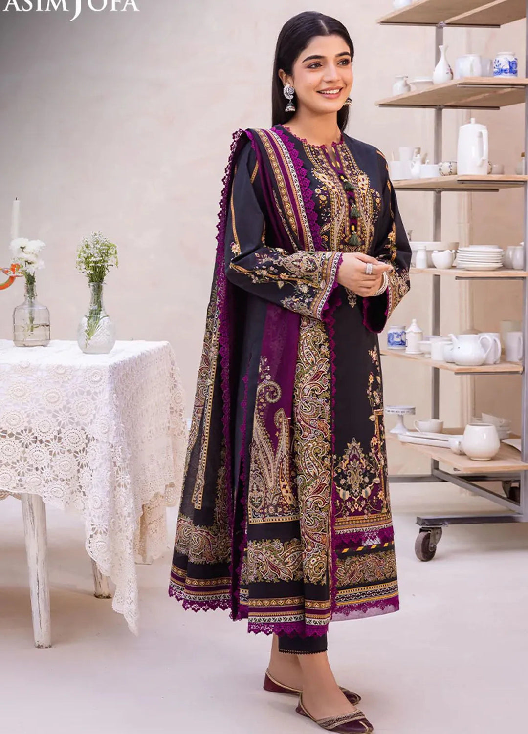 Asim Jofa Pret Printed Lawn Suit 3 Piece AJ24P AJUB-17