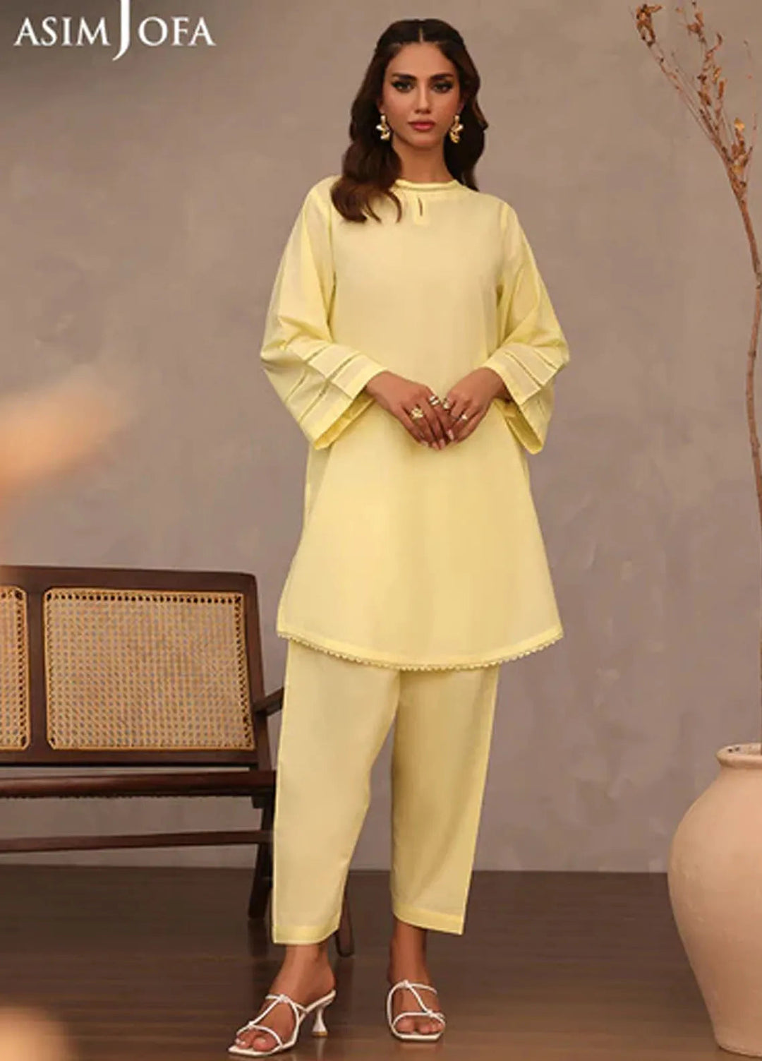 Asim Jofa Pret Solid Cambric 2 Piece Suit AJPB-79