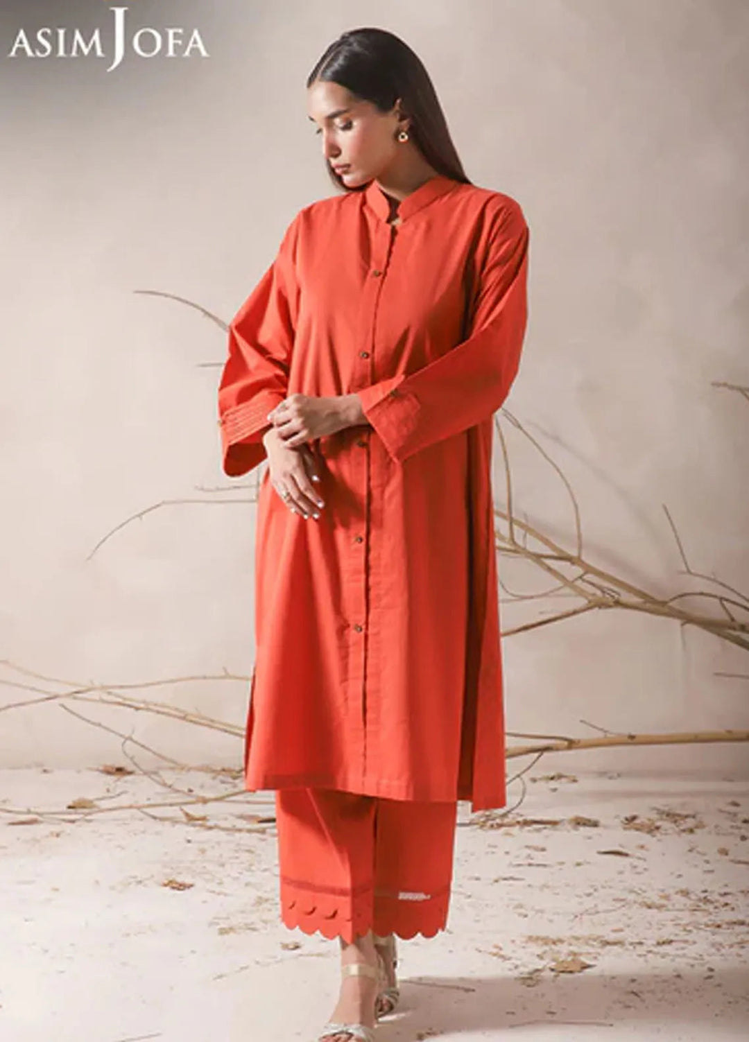 Asim Jofa Pret Solid Cambric 2 Piece Suit AJPB-81