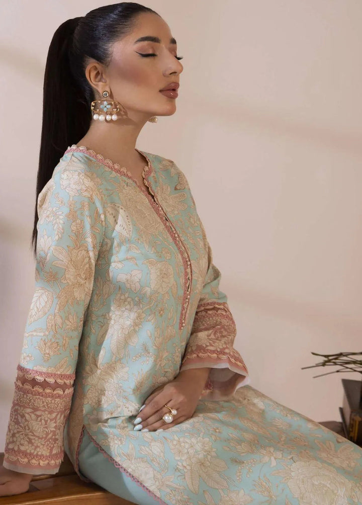 Asim Jofa Printed Cambric Kurti Unstitched AJ23BP AJBP-26 - Summer Collection
