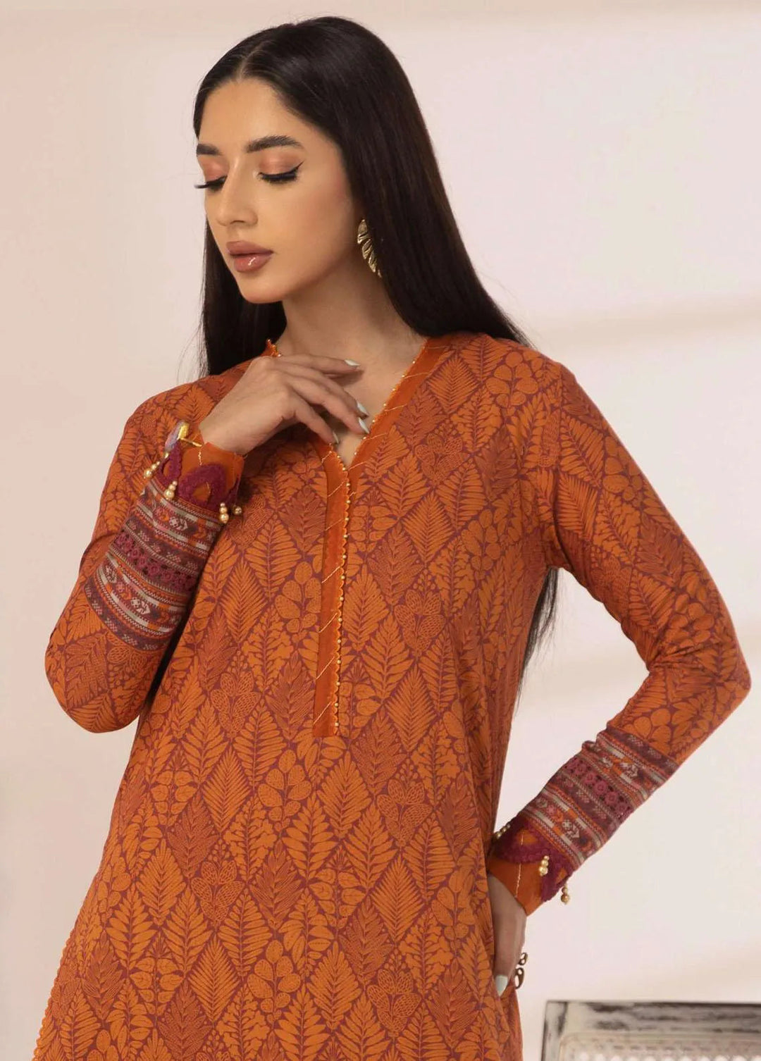 Asim Jofa Printed Cambric Kurti Unstitched AJ23BP AJBP-30 - Summer Collection