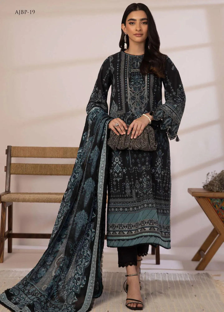 Asim Jofa Printed Cambric Unstitched Suit 2 Piece AJ23BP AJBP-19 - Summer Collection